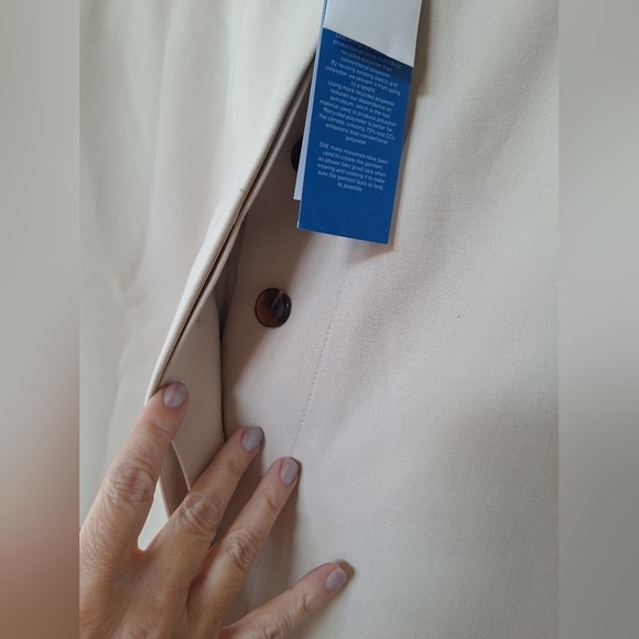 NWT Samsoe Samsoe Erika Skirt Midi Cream Button Down Closure Womens Size M - Picture 6 of 11